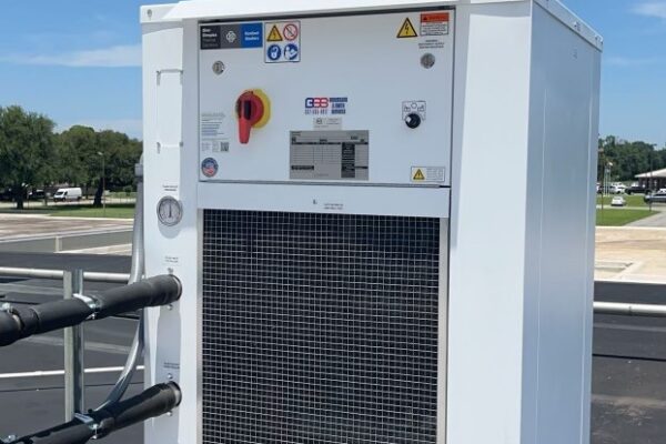 Commercial chiller installation — medical facility